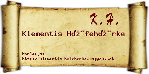 Klementis Hófehérke névjegykártya